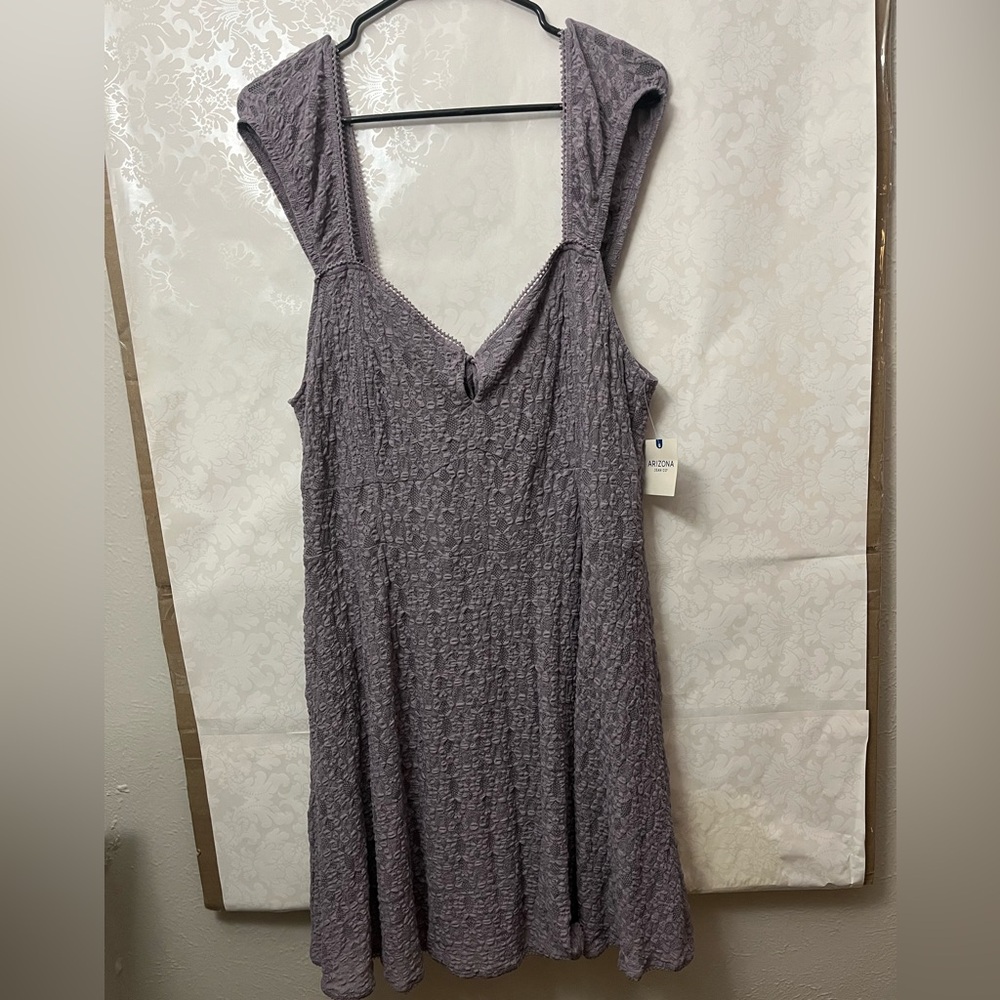 Lavender Textured Sleeveless Sundress